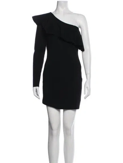 Pre-owned Pucci Virgin Wool Mini Dress In Black
