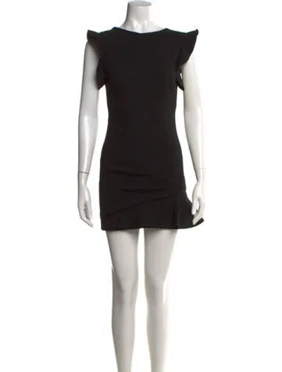 Pre-owned Pucci Virgin Wool Mini Dress In Black