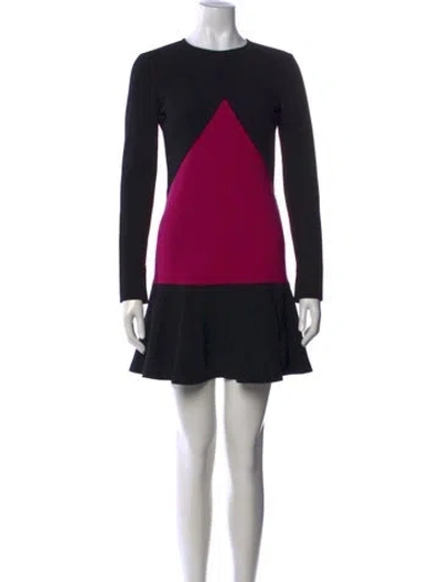 Pre-owned Pucci Virgin Wool Mini Dress In Black