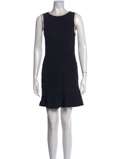 Pre-owned Pucci Virgin Wool Mini Dress In Black/neutrals