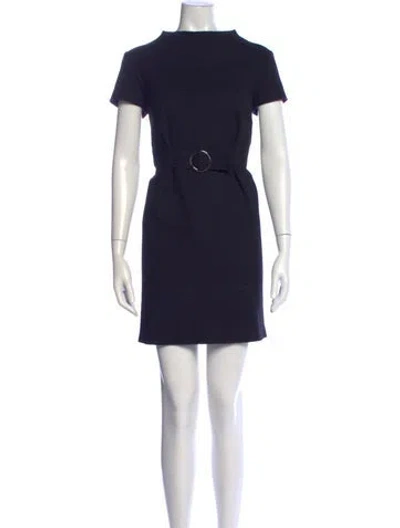 Pre-owned Pucci Virgin Wool Mini Dress In Blue