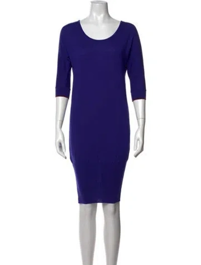 Pre-owned Pucci Virgin Wool Mini Dress In Blue