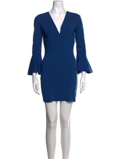 Pre-owned Pucci Virgin Wool Mini Dress In Blue