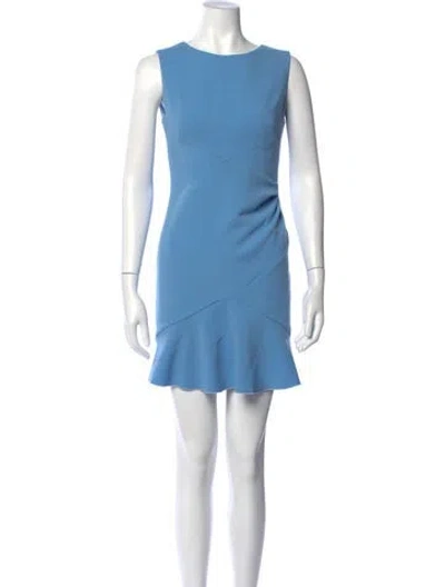 Pre-owned Pucci Virgin Wool Mini Dress In Blue
