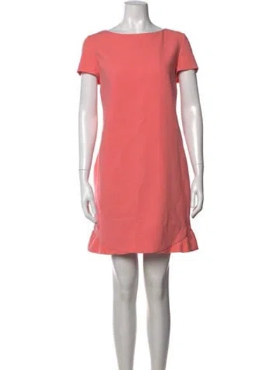 Pre-owned Pucci Virgin Wool Mini Dress In Burgundy