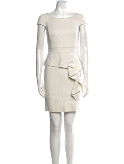 Pre-owned Pucci Virgin Wool Mini Dress In Neutral