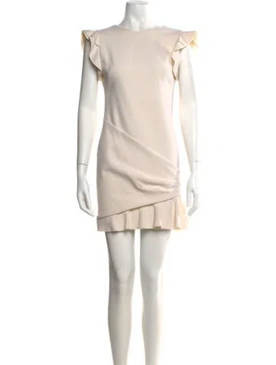 Pre-owned Pucci Virgin Wool Mini Dress In Neutral