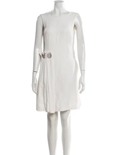 Pre-owned Pucci Virgin Wool Mini Dress In Neutral