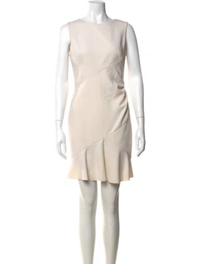 Pre-owned Pucci Virgin Wool Mini Dress In Neutrals
