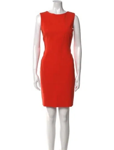 Pre-owned Pucci Virgin Wool Mini Dress In Orange