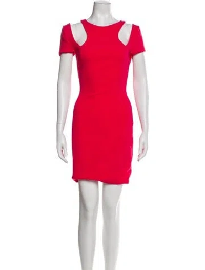 Pre-owned Pucci Virgin Wool Mini Dress In Pink