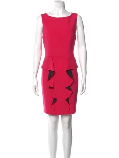 Pre-owned Pucci Virgin Wool Mini Dress In Pink