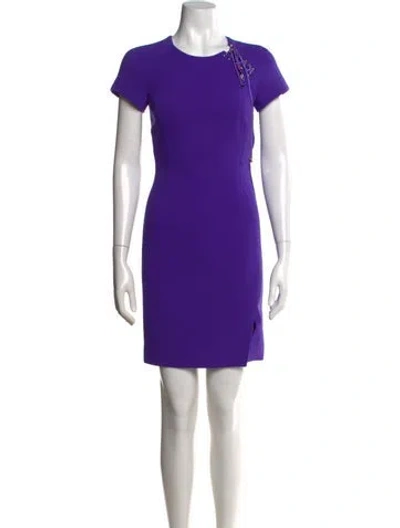 Pre-owned Pucci Virgin Wool Mini Dress In Purple