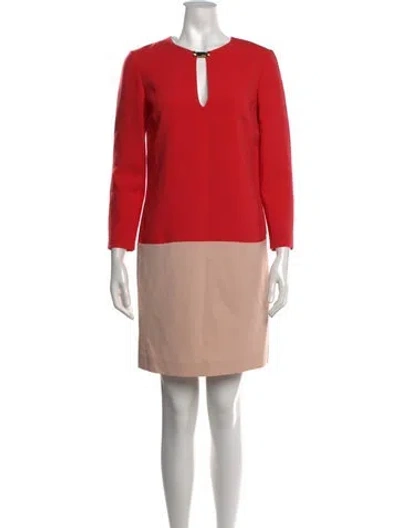 Pre-owned Pucci Virgin Wool Mini Dress In Red