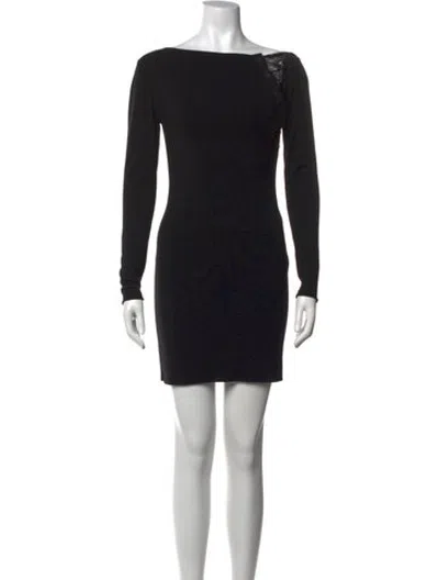 Pre-owned Pucci Virgin Wool Mini Dress W/ Tags In Black