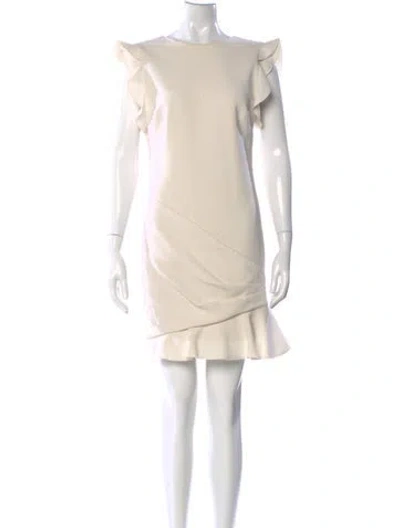 Pre-owned Pucci Virgin Wool Mini Dress In White