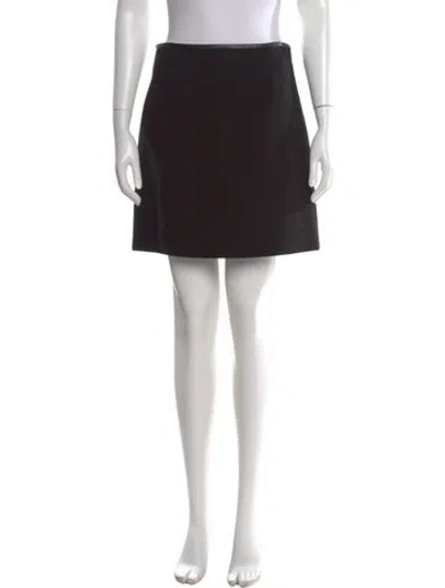 Pre-owned Pucci Virgin Wool Mini Skirt In Black