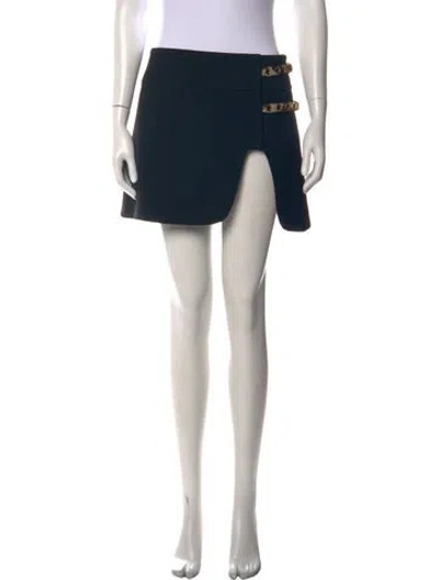 Pre-owned Pucci Virgin Wool Mini Skirt In Black