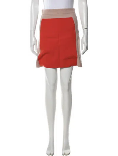 Pre-owned Pucci Virgin Wool Mini Skirt In Orange