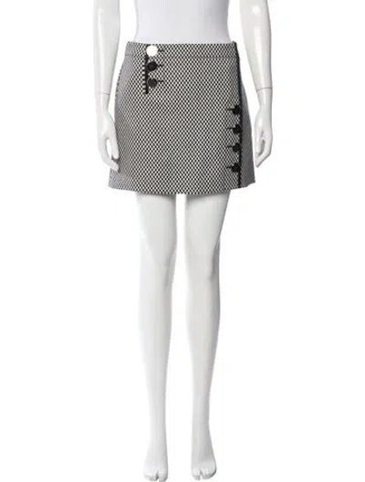 Pre-owned Pucci Virgin Wool Mini Skirt W/ Tags In White