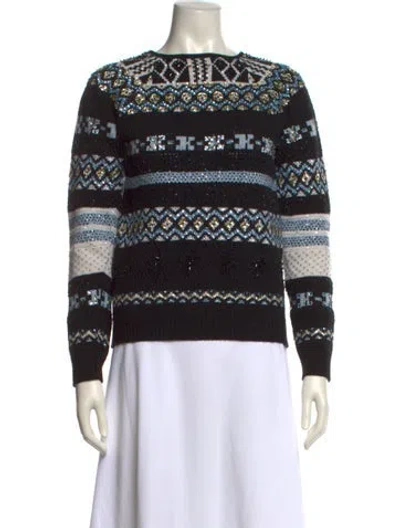 Pre-owned Pucci Virgin Wool Printed Sweater In Black