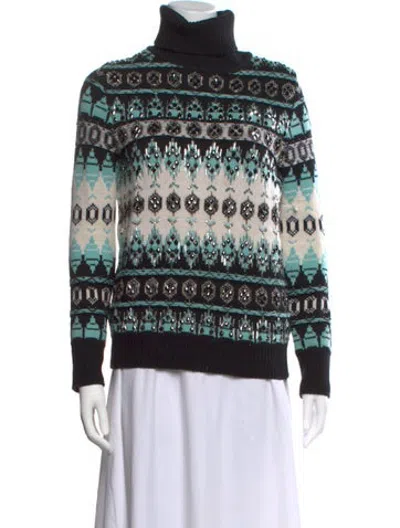 Pre-owned Pucci Virgin Wool Printed Sweater In Black