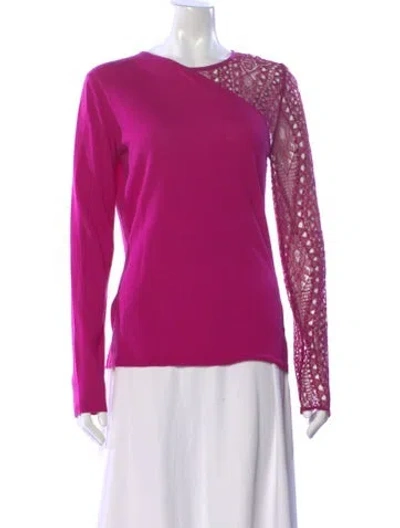 Pre-owned Pucci Virgin Wool Scoop Neck Sweater W/ Tags In Pink