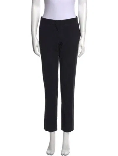 Pre-owned Pucci Virgin Wool Straight Leg Pants In Black