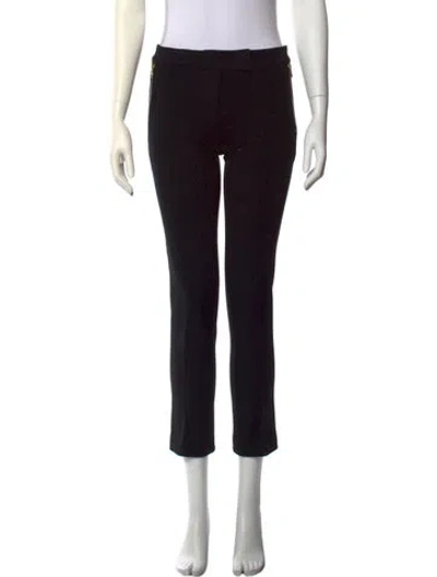 Pre-owned Pucci Virgin Wool Straight Leg Pants In Black