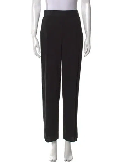 Pre-owned Pucci Virgin Wool Straight Leg Pants In Black