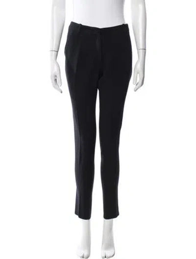 Pre-owned Pucci Virgin Wool Straight Leg Pants In Black