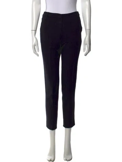 Pre-owned Pucci Virgin Wool Straight Leg Pants In Black