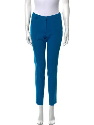 Pre-owned Pucci Virgin Wool Straight Leg Pants In Blue