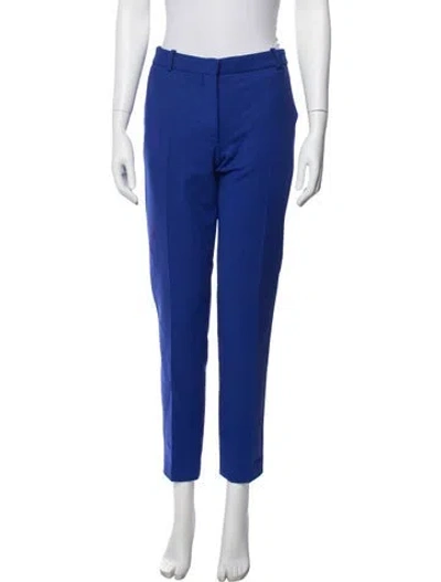 Pre-owned Pucci Virgin Wool Straight Leg Pants In Blue