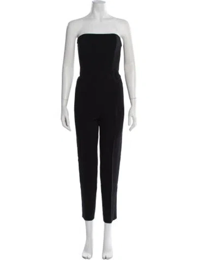 Pre-owned Pucci Virgin Wool Strapless Jumpsuit In Black