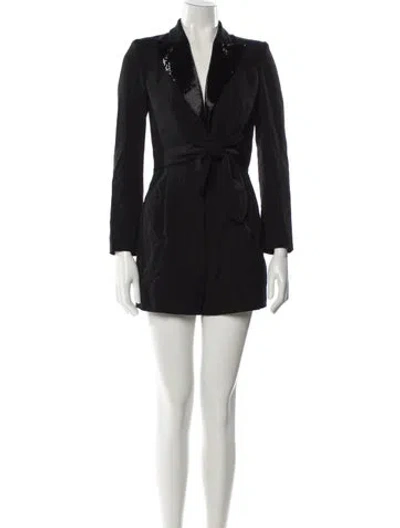 Pre-owned Pucci Virgin Wool V-neck Romper In Black