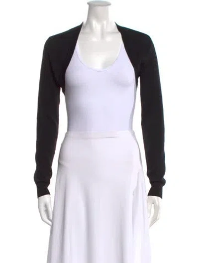 Pre-owned Pucci Virgin Wool V-neck Sweater In Black