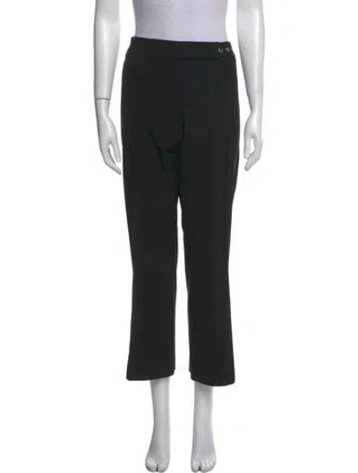 Pre-owned Pucci Virgin Wool Wide Leg Pants In Black