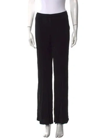Pre-owned Pucci Virgin Wool Wide Leg Pants In Black