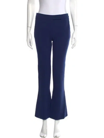 Pre-owned Pucci Virgin Wool Wide Leg Pants In Blue