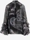 Pucci Viscose Blouse With Abstract Print In Red