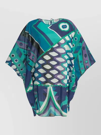 Pucci Vivara Beach Kaftan Dress Loose Fit In Multi