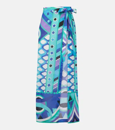 Pucci Vivara Cotton Beach Cover-up In Brown