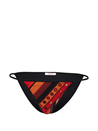 Pucci Vivara Geometric-print Bikini Bottoms In Multi