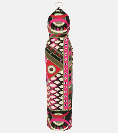 Pucci Vivara Maxi Dress In Multicolor