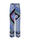 Pucci Printed Silk Pants With Roll-up Cuffs In 22
