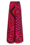 Pucci Printed Silk-twill Wide-leg Pants In Red