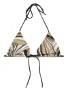 Pucci Vivara-print Bikini Top In Green
