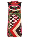 Pucci Abstract-print Silk Sleeveless Mini Shift Dress In Multi