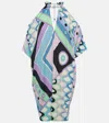 PUCCI VIVARA-PRINT JERSEY SATIN KAFTAN